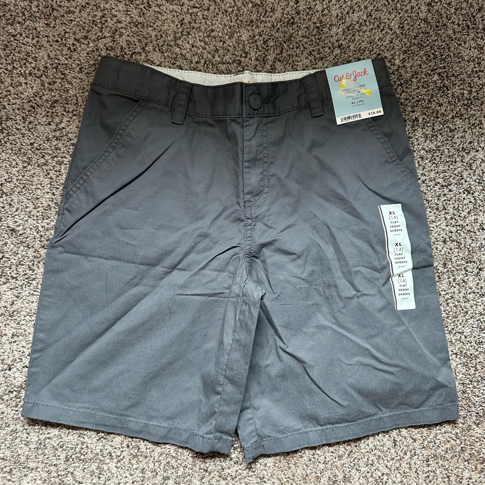 Cat & Jack Gray Casual Shorts with Flat Front